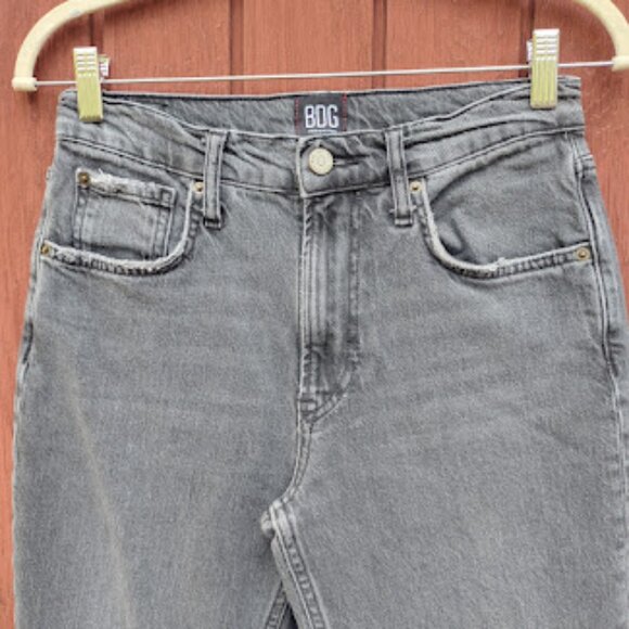 BDG | Urban Outfitters Faded Black Grey 32" Long Inseam 90s Bootcut Jeans 27 - Picture 3 of 11